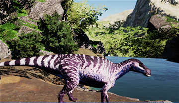 Maiasaura Nachtblüte – dunkelblauer Pattern-1-Skin mit hellrosa Zeichnung