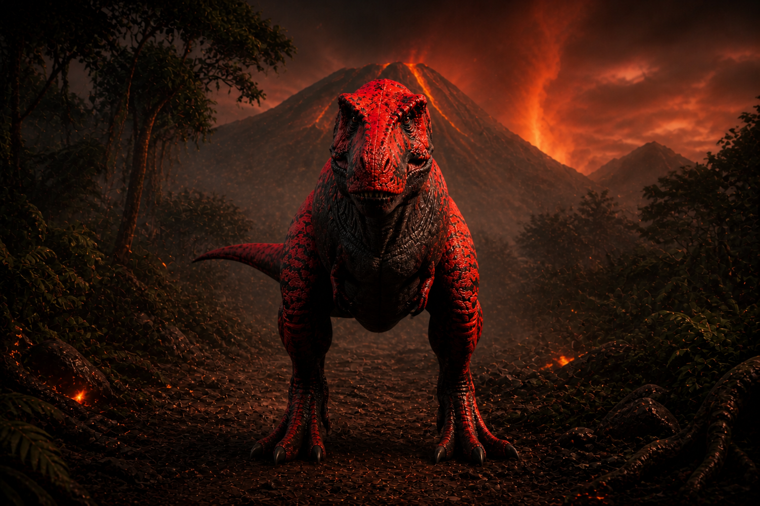 T-Rex Glutfluch – große Frontansicht